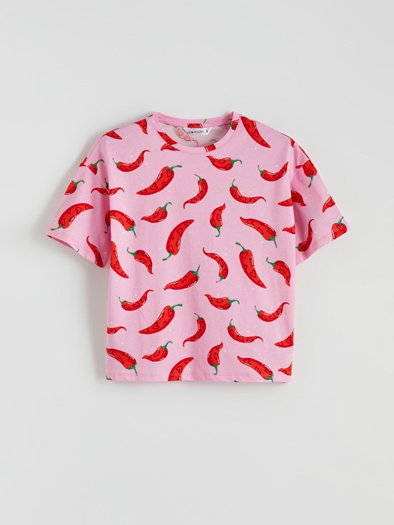 Pijama Takım PEMBE BASKILI