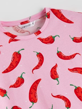 Pijama Takım PEMBE BASKILI