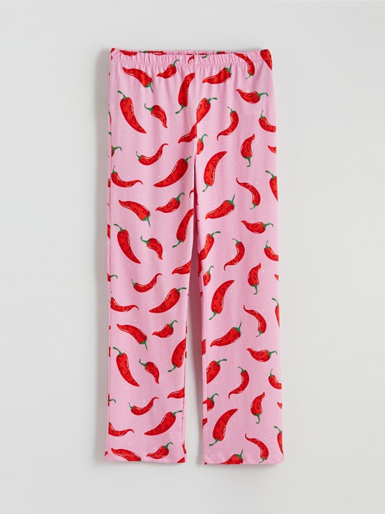 Pijama Takım PEMBE BASKILI