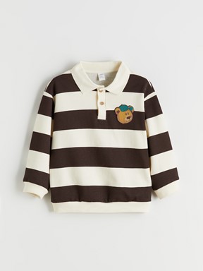 Sweatshirt AÇIK BEJ BASKILI