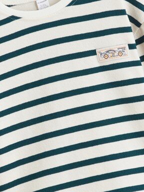 Tişört KOYU YEŞİL ÇİZGİLİ