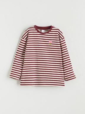 Tişört AÇIK KAHVERENGİ ÇİZGİLİ