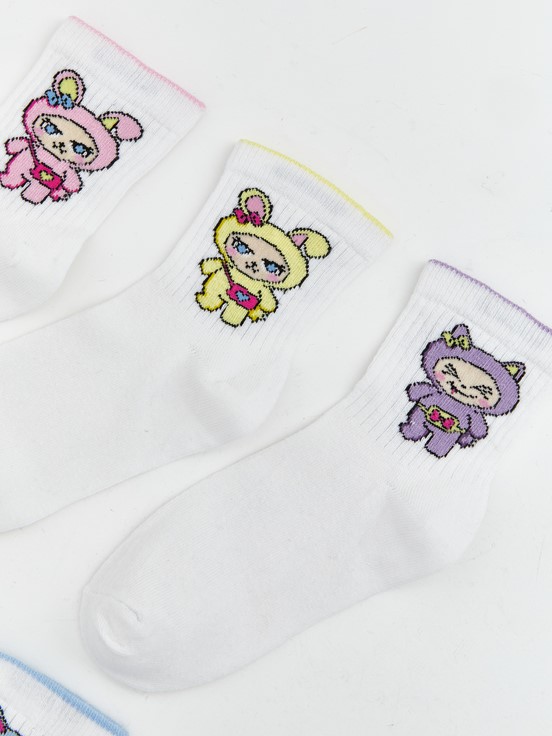 Soket Çorap PARLAK BEYAZ