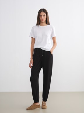 XSIDE Beli Lastikli Kadın Jogger Eşofman Altı LACİVERT