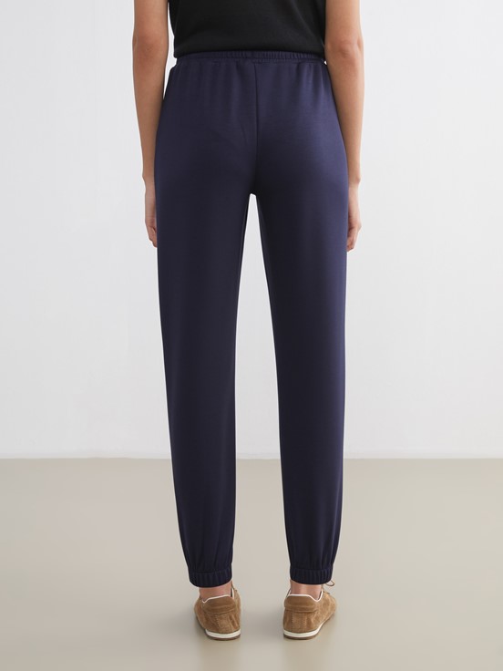 XSIDE Beli Lastikli Kadın Jogger Eşofman Altı LACİVERT