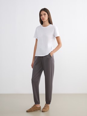 XSIDE Beli Lastikli Kadın Jogger Eşofman Altı LACİVERT