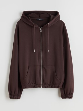 Fermuarlı Sweatshirt KAHVERENGİ