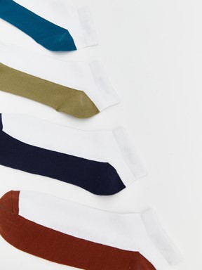 Patik Çorap KARIŞIK RENK İPLİĞİ BOYALI