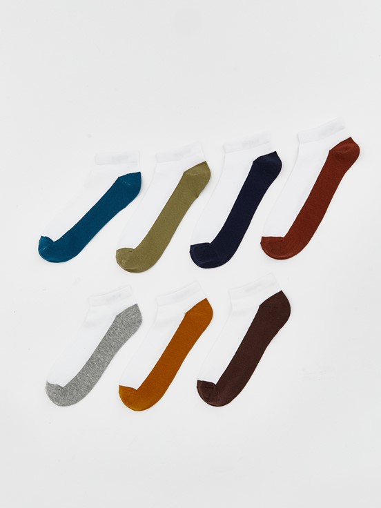Patik Çorap KARIŞIK RENK İPLİĞİ BOYALI