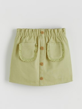 Etek AÇIK ZEYTİN YEŞİLİ