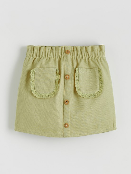 Etek AÇIK ZEYTİN YEŞİLİ