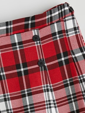 Şort Etek AÇIK KIRMIZI BASKILI