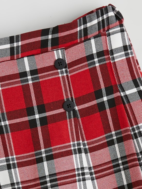 Şort Etek AÇIK KIRMIZI BASKILI