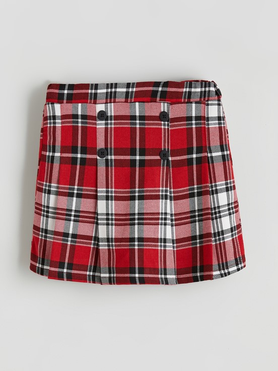 Şort Etek AÇIK KIRMIZI BASKILI