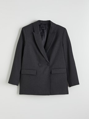 Blazer Ceket KOYU GRİ ÇİZGİLİ