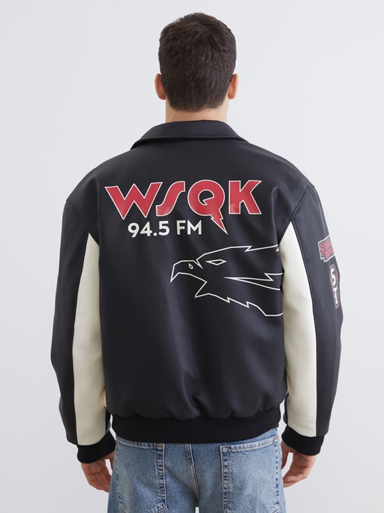 Deri Görünümlü Ceket YENİ SİYAH