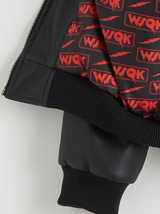 Deri Görünümlü Ceket YENİ SİYAH