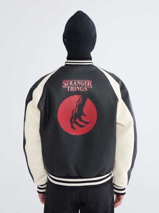 Deri Görünümlü Mont YENİ SİYAH