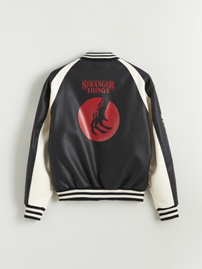 Deri Görünümlü Mont YENİ SİYAH