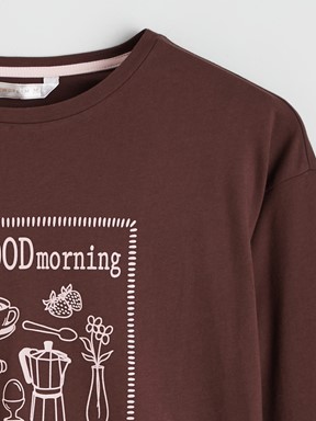 Pijama Takım PEMBE BASKILI