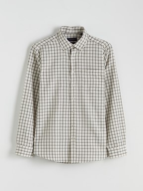 LCW CLASSIC Regular Fit Uzun Kollu Ekose Erkek Oduncu Gömlek EKRU