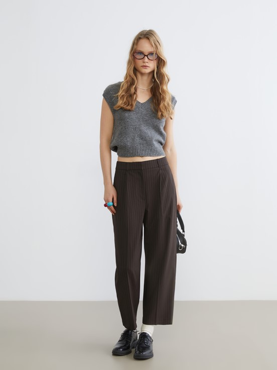 Pantolon KAHVERENGİ ÇİZGİLİ