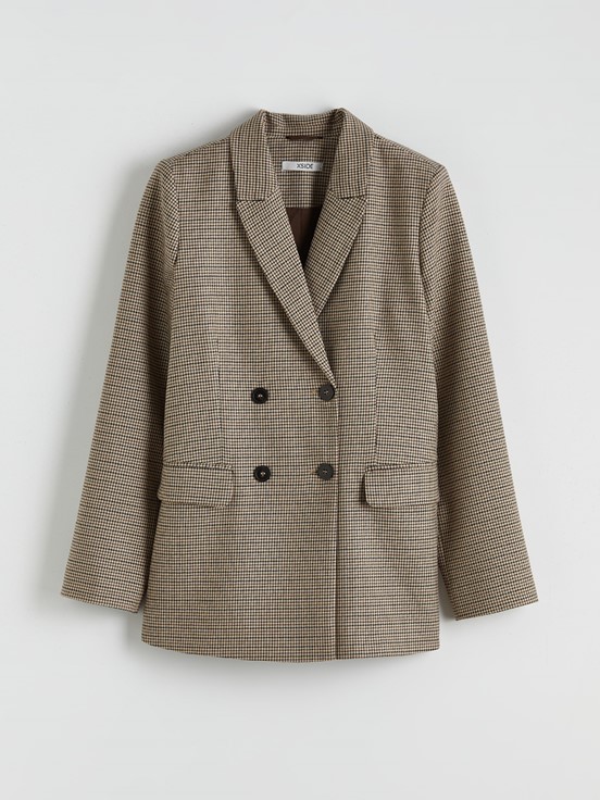 Blazer Ceket KAHVERENGİ EKOSELİ