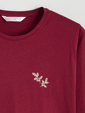 Pijama Takım KOYU KIRMIZI EKOSELİ