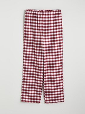 Pijama Takım KOYU KIRMIZI EKOSELİ