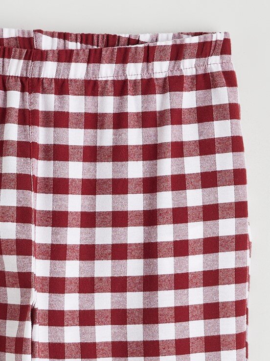 Pijama Takım KOYU KIRMIZI EKOSELİ