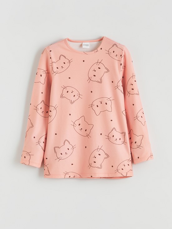 Pijama Takım PEMBE BASKILI