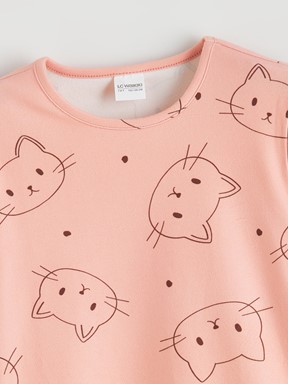 Pijama Takım PEMBE BASKILI