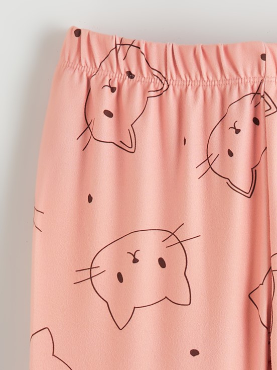 Pijama Takım PEMBE BASKILI