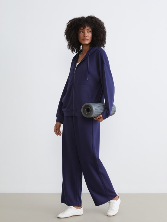 Fermuarlı Sweatshirt LACİVERT