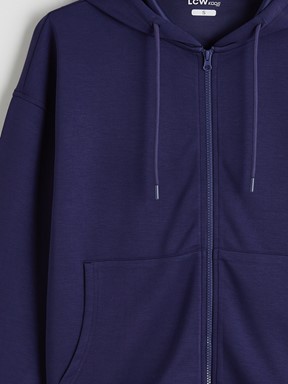 Fermuarlı Sweatshirt LACİVERT