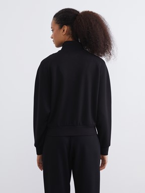 Fermuarlı Sweatshirt YENİ SİYAH