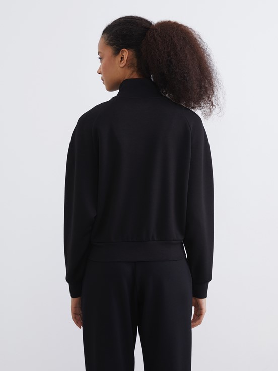 Fermuarlı Sweatshirt YENİ SİYAH