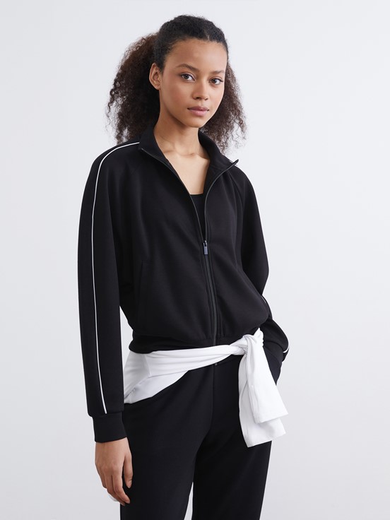 Fermuarlı Sweatshirt YENİ SİYAH