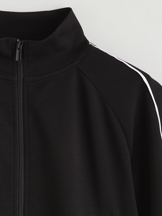 Fermuarlı Sweatshirt YENİ SİYAH