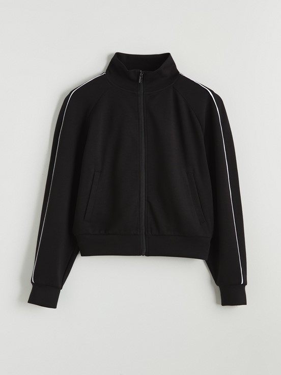 Fermuarlı Sweatshirt YENİ SİYAH