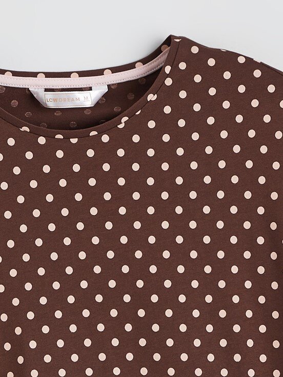 Pijama Takım KAHVERENGİ BASKILI