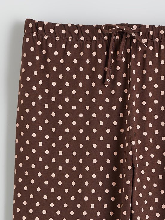 Pijama Takım KAHVERENGİ BASKILI