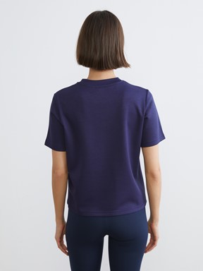 LCW ACTIVE Bisiklet Yaka Kadın Spor Tişört LACİVERT