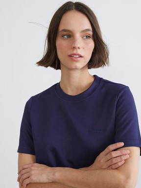 LCW ACTIVE Bisiklet Yaka Kadın Spor Tişört LACİVERT