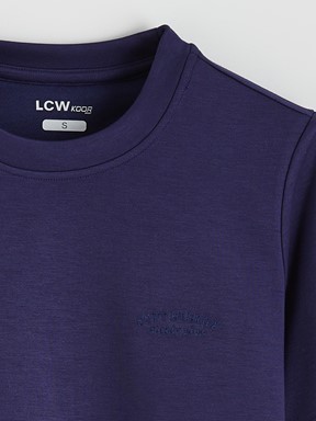 LCW ACTIVE Bisiklet Yaka Kadın Spor Tişört LACİVERT