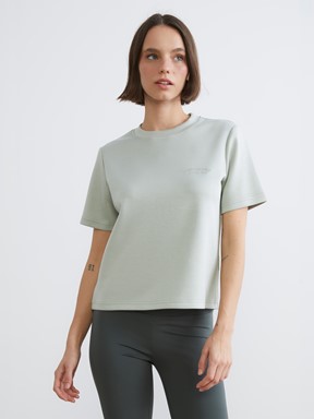 LCW ACTIVE Bisiklet Yaka Kadın Spor Tişört LACİVERT