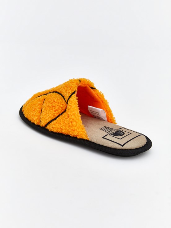 Nakışlı Erkek Çocuk Pelüş Ev Terliği KARIŞIK