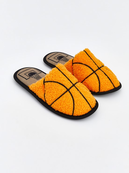 Nakışlı Erkek Çocuk Pelüş Ev Terliği KARIŞIK