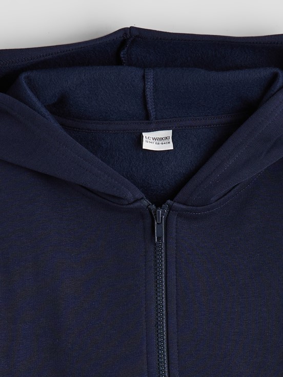 Fermuarlı Sweatshirt KOYU LACİVERT