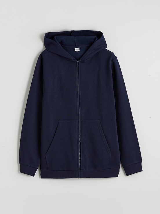 Fermuarlı Sweatshirt KOYU LACİVERT